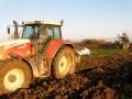 Plowing with Claas xerion and Steyr CVT
