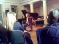 dr. alan bern plays a klezmer solo on accordion during weimar yiddish winter. 
february 3, 2008