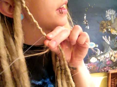 how to attach synthetic dreads to long hair