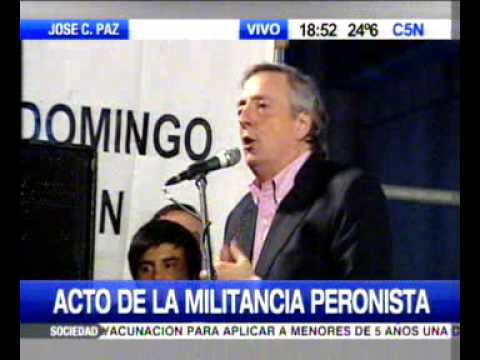 militante - Discurso del Compañero Néstor Kirchner en el Día del Militante en el Acto de José C. Paz junto a Compañero Mario Ishii y al Gobernador de la Pcia de Buenos A...