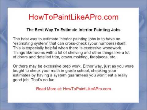 how to bid on interior painting jobs