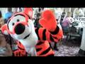 Meeting Winnie the Pooh, Tiger, Eeyore and Piglet