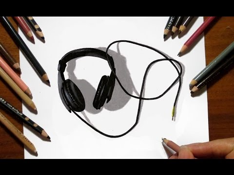 how to draw headphones