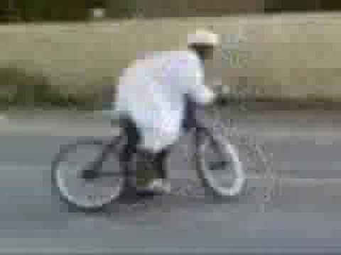 Arab goes crazy on bike