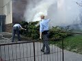 Fire of bush in Barrandov I part
