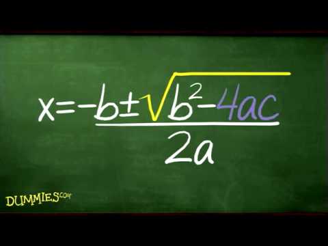 how to use the quadratic formula
