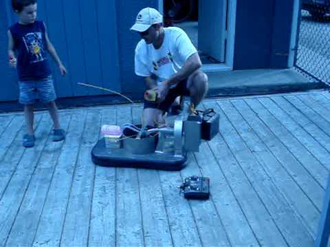 Watch RC Video: 'R/C Hovercraft Twin engine .40 Nitro powered'