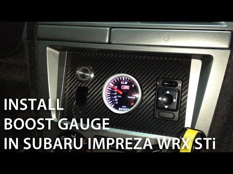 How to install boost gauge in Subaru Impreza WRX STi (custom dashboard, tuning)