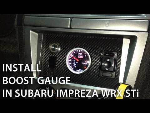 how to fit oil pressure gauge subaru