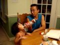 Mandy eating cream