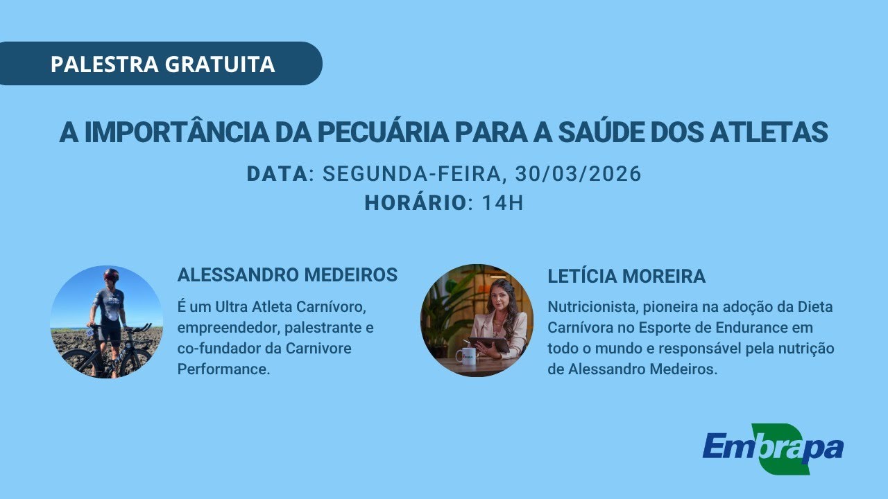 Palestra: A importância da pecuária para a saúde dos atletas