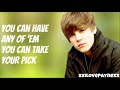 Justin Bieber Pick Me Lyrics