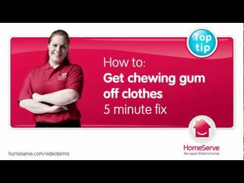 how to get off chewing gum on a clothes
