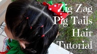 Zig Zag Hair Tutorial for Girls by Just Add A Bow