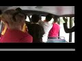 ambiance op het witte gekke busje van kvm express wanneer ze haasje-over spelen m et de spelersbus van mechelen!