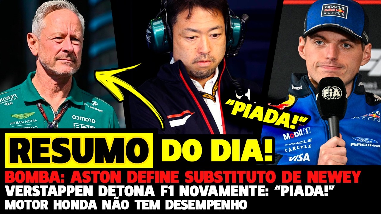 🚨BOMBA: ASTON MARTIN DEFINE SUBSTITUTO DE NEWEY, HONDA SEM DESEMPENHO | FÓRMULA 1 | GP EM CASA