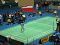 a short clip on the controversial lin dan (white shirt) vs lee hyun-il (yellow shirt) men's final at the 2008 korea badminton open.

notice lin dan being given the yellow card.

exciting drama on the badminton court!