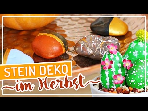 DIY einfache HERBST Deko mit Steinen #TypischSissi