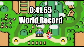 [0:41.65] Luigi gets World Record by doing absolutely nothing -- Super Mario World Credits Warp WR