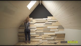 Wandbekleding van steigerhout Wandbekleding van steigerhout