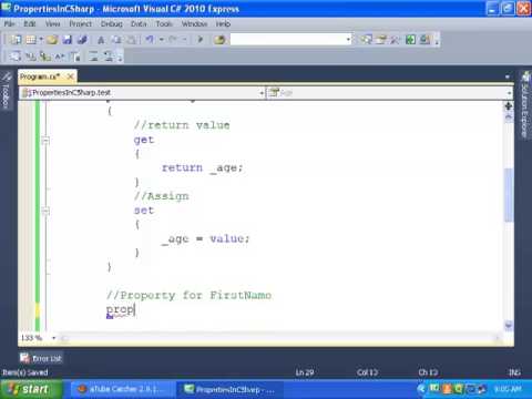how to define property in c#