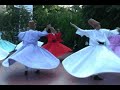 the mevlevi lodge of dervishes in istanbul performing the whirling meditation called sema. the fellow who stands on stage and does not move is the master.