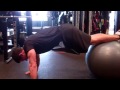 Full Pike on Swiss Ball - Perform a full pike while your feet are on a swiss ball. Do 12-15 reps for 3-4 sets.