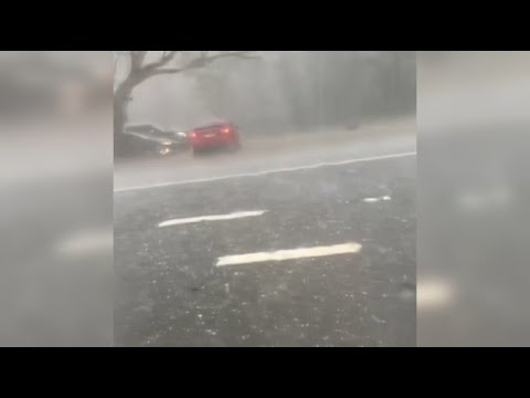 Australien: Hagel und Regenmassen sorgen fr Verkehrsch ...