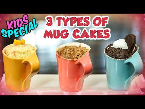 Mug Cakes Recipe – 3 Types | How To Make Mug Cakes At Home | Kids Special Recipe | Ruchi Bharani