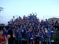 un fragmento de la porra de todos los deportistas en la inaguracion de los juegos intersalesianos