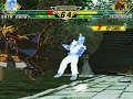 I try to not fight Guilty Gear characters on MUGEN because, well, they're a little unbalanced. In the Guilty Gear games, the camera backs away and gives both fighters enough elbow room, but this is nonexistent in MUGEN Because of this, a character like Judgment, who has normal moves that take up almost the entire screen, has a slight advantage. It's not just Guilty Gear, but also a lot of other fighting games, like Immaterial and Missing Power too. But, I digress. And I won anyway. Shin ...