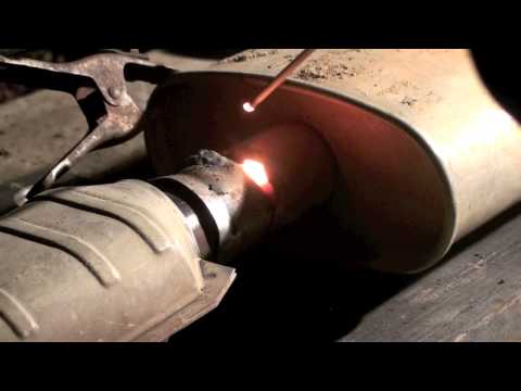 how to weld an exhaust leak