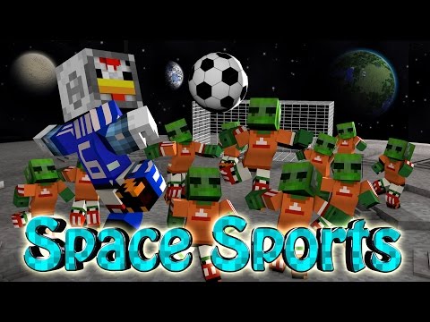Minecraft | SPACE FOOTBALL CHALLENGE - Space vs Soccer! (Sports Mod)