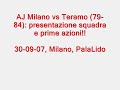 AJ Milano vs Teramo, Presentazione Olimpia e prime azioni!!