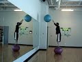 Ball Boxing training on Balance Ball