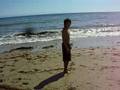 backflip at beach