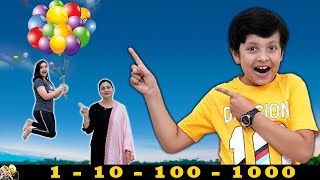 1 10 100 1000 Challenge #Funny Family Video  100 L