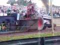 Tractor pull Trouble racing down Great Eccleston drag strip