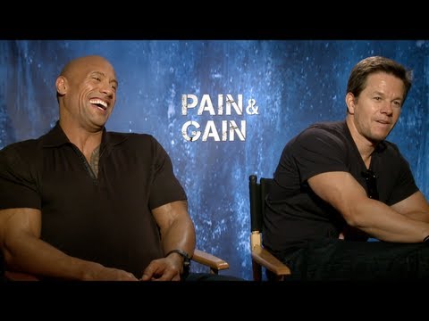 wahlberg - Emmy winner Jake Hamilton sits down with the stars of PAIN & GAIN -- Mark Wahlberg, Dwayne Johnson, Anthony Mackie, Tony Shaloub, Ken Jeong and Bar Paly -- o...
