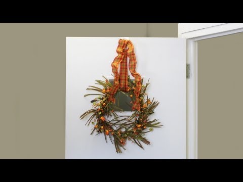 how to attach wreath to mirror