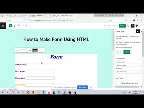 How to Make Form Using HTML – SPONTANEOUS STREAM