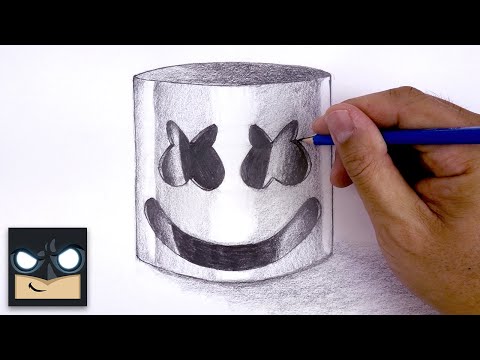 video-linktoworks-How To Draw Marshmello | Sketch Tutorial - YouTube