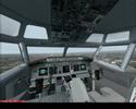 Inside cockpit 737, approach ibiza
