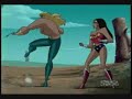 Wonder Woman belly kicked