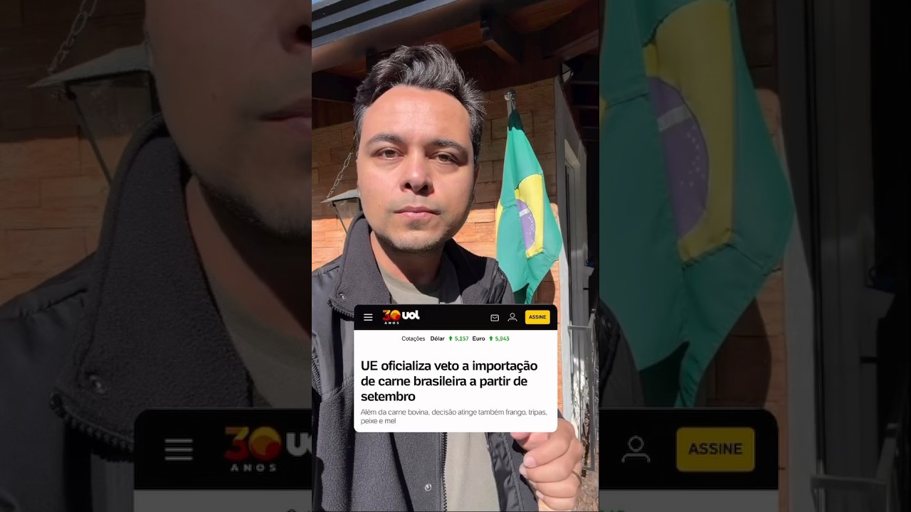 A partir de 3 de setembro, o Brasil não poderá mais exportar carne para a União Europeia