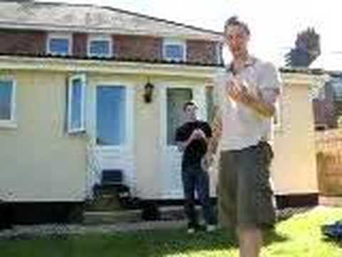 Harry and pete throwing a fire brick ...
