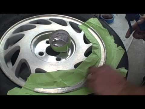 How to repair refinish and paint car wheels on a 1994 Saturn car
