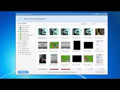 how to recover icloud backup files