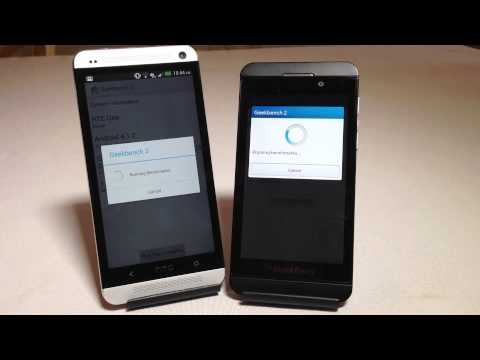 HTC One vs Blackberry Z10 Which Is Faster Better Benchmark