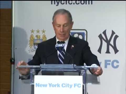 nyc - Mayor Bloomberg Joins Celebration for Major League Soccer's 20th Team, NYC Football Club The Lexington Academy 05/22/13.